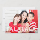 Fa La La La Translucentオーバーレイモダン写真 シーズンカード (正面)