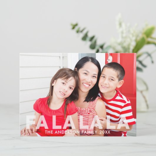 Fa La La La Translucentオーバーレイモダン写真 シーズンカード (スタンド正面)