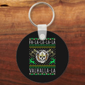 Fa-la-la-la Valhalla-la Viking God Ugly Christmas キーホルダー (正面)