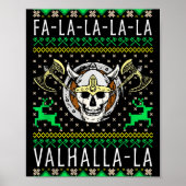 Fa-la-la-la Valhalla-la Viking God Ugly Christmas  ポスター (正面)