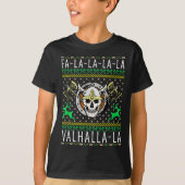 Fa-la-la-la Valhalla-la Viking God Ugly Christmas  Tシャツ (正面)