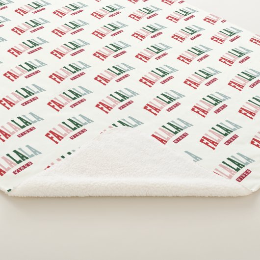 FA LA LA LA VIBES PATTERN シェルパブランケット (3/4)