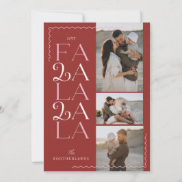 FA LA LA LA Wavy モダン 3ミニマル Photo Collage シーズンカード