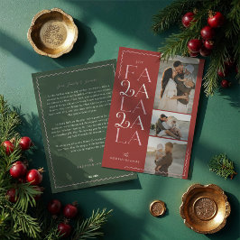 FA LA LA LA Wavy モダン 3ミニマル Photo Collage シーズンカード