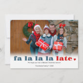 Fa la la late Missed Christmas Holiday Card シーズンカード (正面)