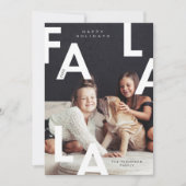 Fa La La Lettersミニマはっきりしたリストの写モダン真 シーズンカード (正面)