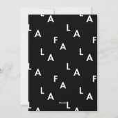 Fa La La Lettersミニマはっきりしたリストの写モダン真 シーズンカード (裏面)