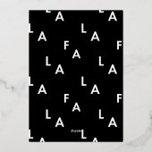 Fa La La Lettersミニマはっきりしたリストの写モダン真 箔シーズンカード (裏面)