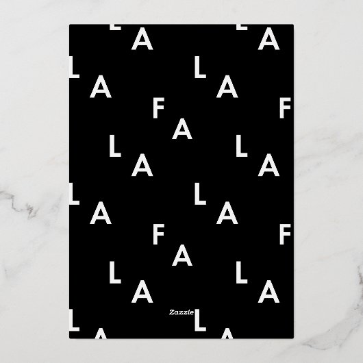 Fa La La Lettersミニマはっきりしたリストの写モダン真 箔シーズンカード (裏面)