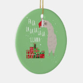 Fa La La Llamaシャツ – ラマ・クリスマス セラミックオーナメント (右)