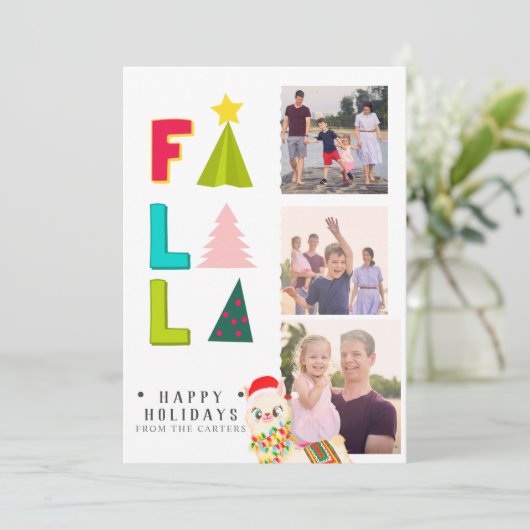 FA LA LA LLAMA 3フォトフェスティバルおもしろい シーズンカード (スタンド正面)