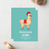 Fa La La Llama Card, Funny Christmas Card,  ノートカード (正面/裏面インサイチュ)