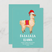 Fa La La Llama Card, Funny Christmas Card,  ノートカード (正面/裏面)