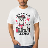 Fa La La Llama Christmas Tシャツ (正面)