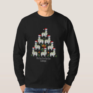 Fa La La Llama Christmas Tree Lights Funny Xmas Tシャツ