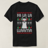 Fa La La Llama Pajamas Alpaca Christmas Gift, Fa L Tシャツ (デザイン正面)