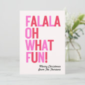 FA LA LA OH ワクワク楽しい フラットホリデーカード シーズンカード (スタンド正面)