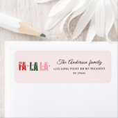 Fa La La Personalized Family Christmas ラベル (インサイチュ)