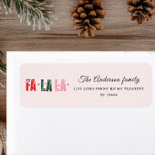 Fa La La Personalized Family Christmas  ラベル