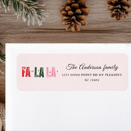 Fa La La Personalized Family Christmas  ラベル