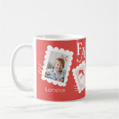 Fa La La Santa Clausクリスマス切手フォト コーヒーマグカップ (左)