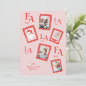 Fa La La Santa Clausクリスマス切手フォト シーズンカード (スタンド正面)