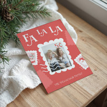 Fa La La Santa Clausクリスマス切手フォト