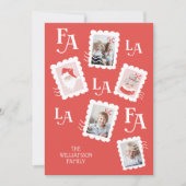 Fa La La Santa Clausクリスマス切手フォト シーズンカード (正面)