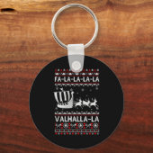 Fa La La Valhalla Viking Ship Christmas Xmas Ugly  キーホルダー (正面)