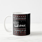 Fa La La Valhalla Viking Ship Christmas Xmas Ugly  コーヒーマグカップ (左)