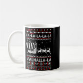 Fa La La Valhalla Viking Ship Christmas Xmas Ugly  コーヒーマグカップ (左)