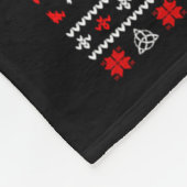 Fa La La Valhalla Viking Ship Christmas Xmas Ugly フリースブランケット (角)