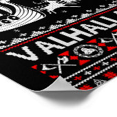 Fa La La Valhalla Viking Ship Christmas Xmas Ugly  ポスター (角)
