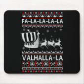 Fa La La Valhalla Viking Ship Christmas Xmas Ugly  マウスパッド (正面)