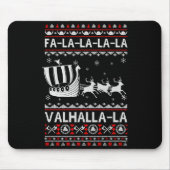 Fa La La Valhalla Viking Ship Christmas Xmas Ugly  マウスパッド (正面)