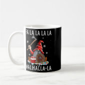 Fa La La Valhalla Xmas Gnome Beard Viking Weapon C コーヒーマグカップ (左)