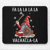 Fa La La Valhalla Xmas Gnome Beard Viking Weapon C マウスパッド (正面)