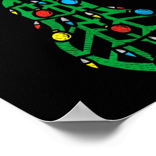 Fa La Lacrosse Funny Christmas Lax Player Goalie T ポスター (角)