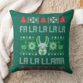 Fa La Llamaシャツ – 醜いクリスマスセーターLllam クッション (ブランケット)