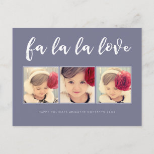 Fa La Love Christmas 3フォトグリーティングポストカード シーズンポストカード