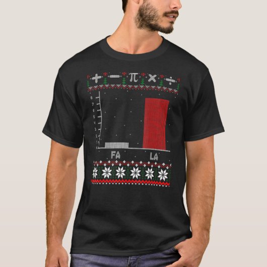 Fa La Mathematicsグラフクリスマス醜いセーター Tシャツ (正面)