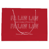 Fa Law Law 面白い弁護士ジョーク クリスマス ラージペーパーバッグ (裏面)