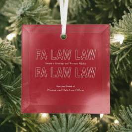 Fa Law Law Funny Lawyer Joke Christmas ガラスオーナメント
