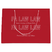 Fa Law Law Funny Lawyer Joke Christmas ラージペーパーバッグ (正面)