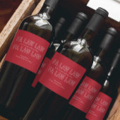 Fa Law Law Funny Lawyer Joke Christmas ワインラベル