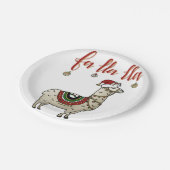 Fa Lla Llaのラマのクリスマスのプレート ペーパープレート (アングル)