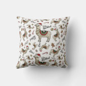 Fa Lla Llaのラマの装飾用クッション クッション (裏面)