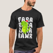 Fa Ra Ra Ra Rawr Christmas Tおもしろいレックス恐竜 Tシャツ (正面)