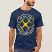 FAA Certified Licensed Drone Pilot  BACK DESIGN Tシャツ (正面)