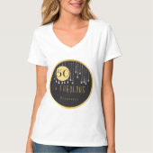 Fab誕生日50thクールおもしろいブラックTシャツ Tシャツ (正面)